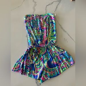 Lilly Pulitzer Strapless Romper Size Medium